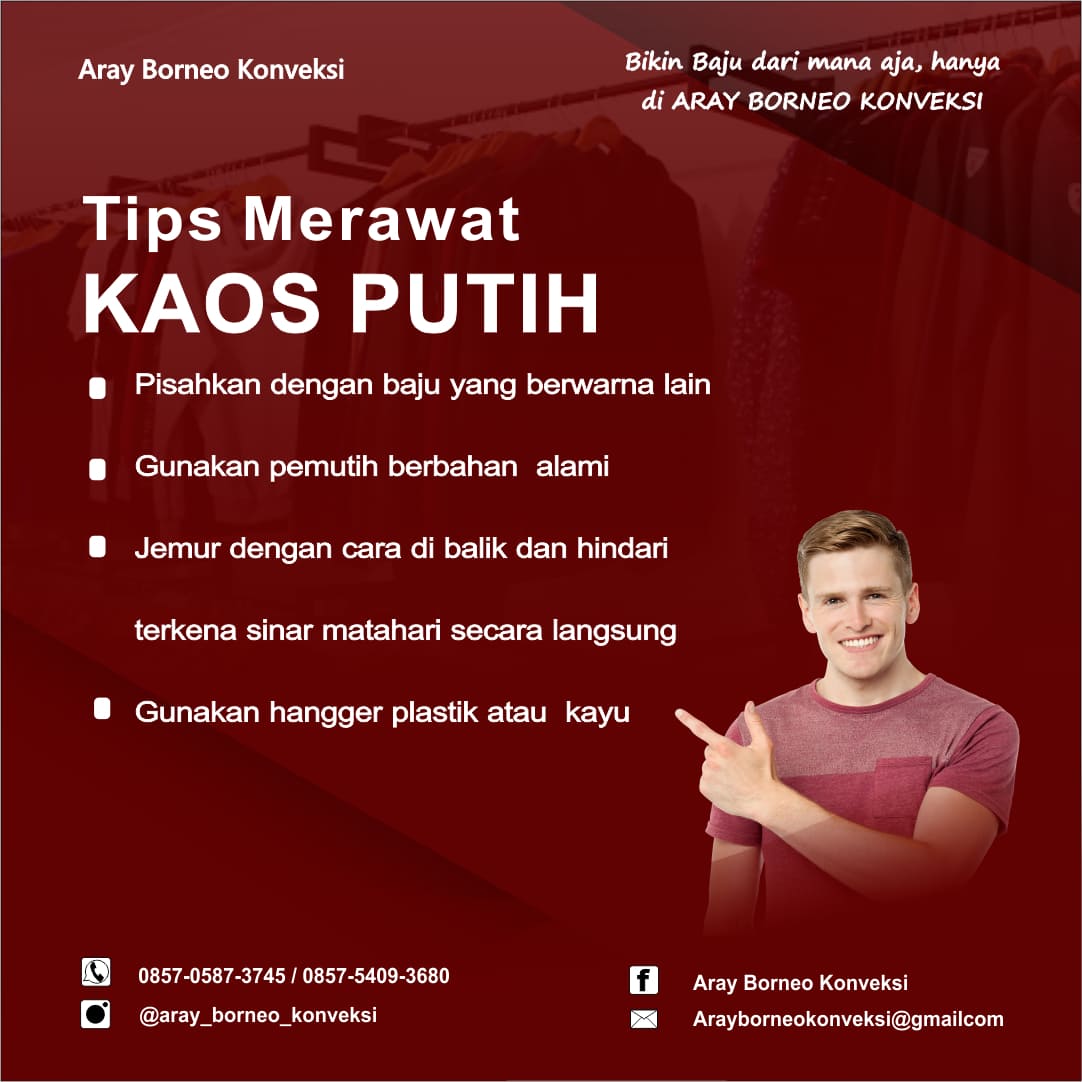 CARA MERAWAT KAOS PUTIH